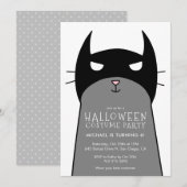 Kinder uitnodiging van de partij Halloween Birthda (Voorkant / Achterkant)