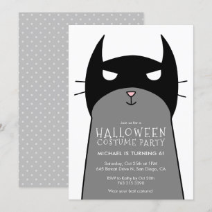 Kinder uitnodiging van de partij Halloween Birthda