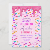 Kinder uitnodiging van Donut Birthday (Voorkant)