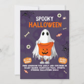 Kinder uitnodiging van Halloween Cute Costume Part (Voorkant)