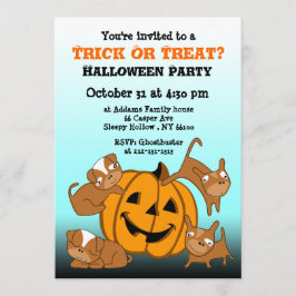 Kinder uitnodiging van Halloween-partij