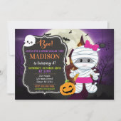 Kinder uitnodiging voor Birthday Halloween / Mummy (Voorkant)