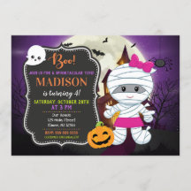 Kinder uitnodiging voor Birthday Halloween / Mummy