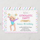 Kinder uitnodiging voor dansfeest (Voorkant / Achterkant)