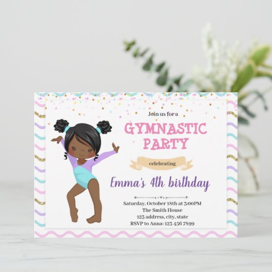 Kinder uitnodiging voor dansfeest (Staand voorkant)