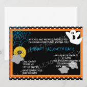 Kinder uitnodiging voor Halloween (Voorkant / Achterkant)