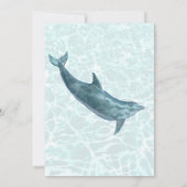 Kinder uitnodiging voor het feest van de dolfijn (Achterkant)