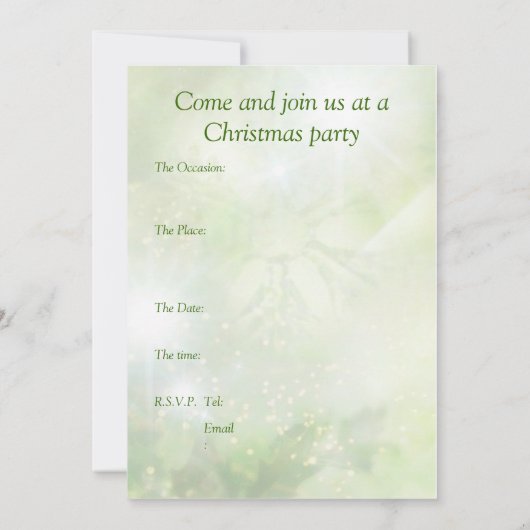 Kinder uitnodiging voor kerstfeest met Teddy Bear (Achterkant)