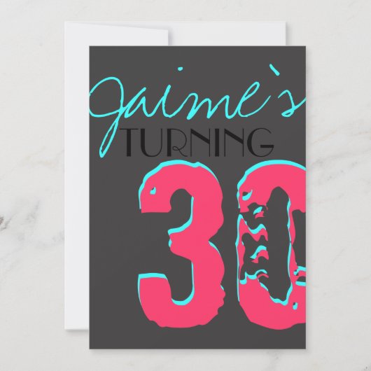 Kinder uitnodiging voor opvallende verrassingsfees (Voorkant)