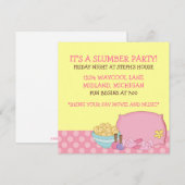 Kinder uitnodigingen van de Slumber Party (Voorkant / Achterkant)