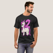 Kinder Unicorn 2 jaar verjaardag T-shirt (Voorkant volledig)