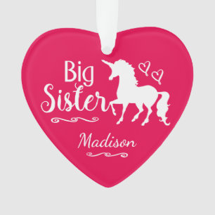 Kinder Unicorn Big Sister Sibling Girls Kerstmis Ornament