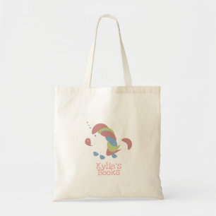 Kinder Unicorn Colorful Library Book Canvas tas