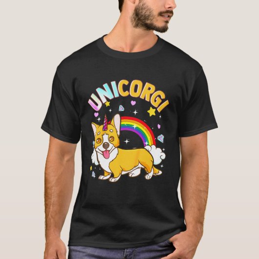 Kinder Unicorn Corgi Crossover Unicorgi T-shirt (Voorkant)
