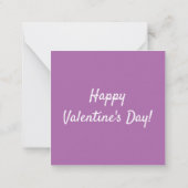 Kinder Unicorn Face Pink Valentijnsdag Note Card Notitiekaartje (Achterkant)