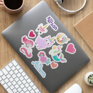 Kinder Unicorn Friends Personalized Fun set Sticker