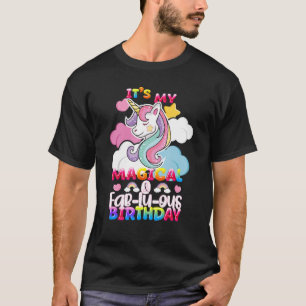 Kinder Unicorn Magical Birthday Princess Party Adv T-shirt
