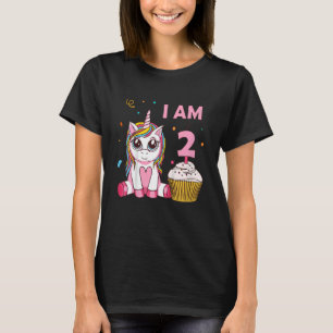 Kinder Unicorn meisje mythisch schepsel Ik ben 2 j T-shirt