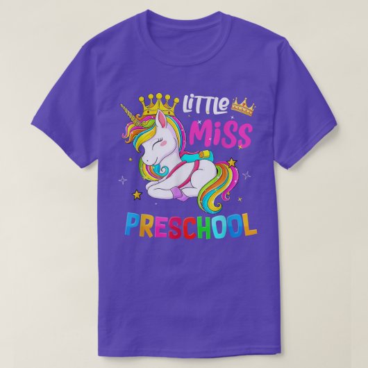 Kinder Unicorn Miss Preschool studenten T-shirt (Design voorkant)