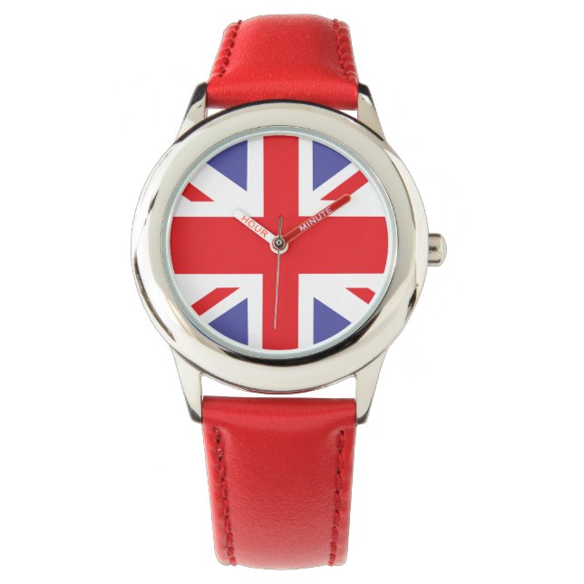 Kinder Union Jack Britse horloge (Voorkant)
