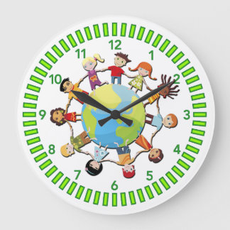 Kinder Unite for Peace Clock Design Grote Klok