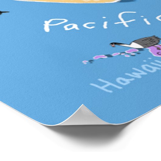 Kinder US kaart Poster (Hoek)