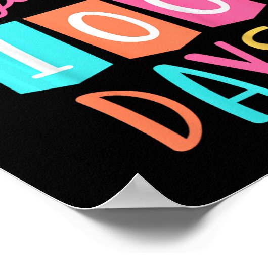 Kinder uur voor 100 dagen 100e schooldag vandaag poster (Hoek)