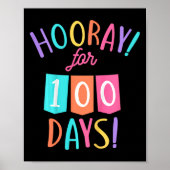 Kinder uur voor 100 dagen 100e schooldag vandaag poster (Voorkant)