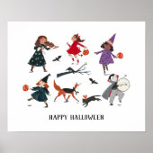 Kinder vakantie met trick or treat Halloween Poster (Voorkant)