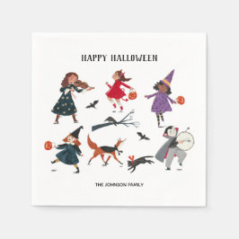 Kinder vakantie met trick or treat Halloween Servet