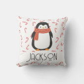 Kinder Vakantie Pinguïn Kussen (Voorkant)