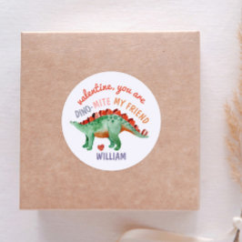 Kinder Valentijn Dino-Mite Waterverf Dinosaur Ronde Sticker