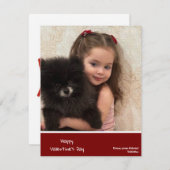 kinder valentijn kaart, gepersonaliseerde valentij feestdagenkaart (Voorkant / Achterkant)