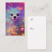 Kinder valentijn puppy notitiekaartje (Voorkant / Achterkant)