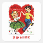  Kinder Valentijn Vierkante Sticker (Voorkant)