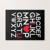 Kinder Valentijnsdag, ABC I hou van jullie valenti Legpuzzel (Horizontaal)