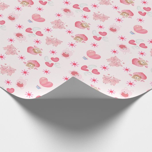 Kinder Valentijnsdag Cadeaupapier (Hoek)