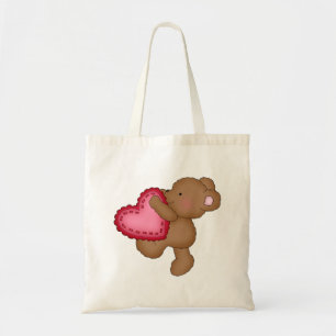Kinder Valentijnsdag canvas tas