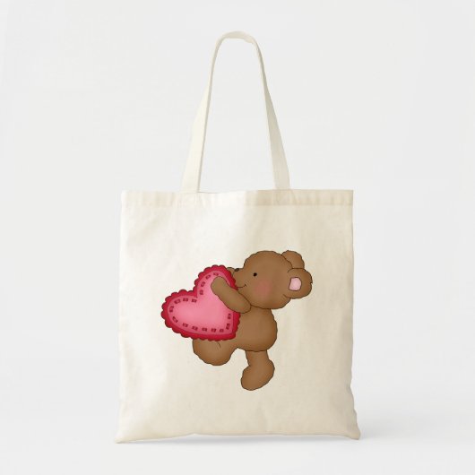 Kinder Valentijnsdag canvas tas (Voorkant)