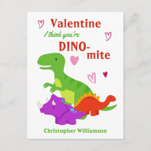 Kinder Valentijnsdag Dino-mite Dinosaur Briefkaart