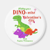 Kinder Valentijnsdag Dino-mite Dinosaur Magneet (Voorkant)