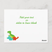 Kinder Valentijnsdag Dinosaur Dino-miet Colorful Briefkaart (Achterkant)