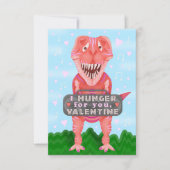 Kinder Valentijnsdag Dinosaur T-Rex Cute Classroom Kaart (Voorkant)
