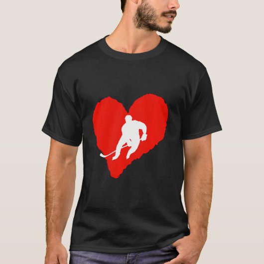 Kinder Valentijnsdag Grappige Hockey Voor Jongens  T-shirt (Voorkant)