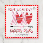 Kinder Valentijnsdag Hugs en Kisses Bedankjes Labels (Achterkant)