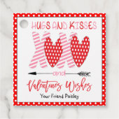 Kinder Valentijnsdag Hugs en Kisses Bedankjes Labels (Voorkant)