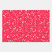 Kinder Valentijnsdag Love White Hearts Inpakpapier Vel (Voorkant)