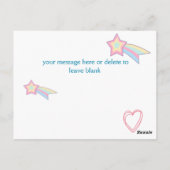 Kinder Valentijnsdag Magische Unicorn Briefkaart (Achterkant)