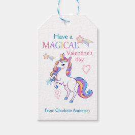 Kinder Valentijnsdag Magische Unicorn Cadeaulabel