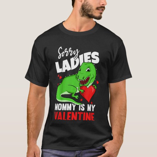 Kinder Valentijnsdag mama is mijn Valentijn Rex ma T-shirt (Voorkant)